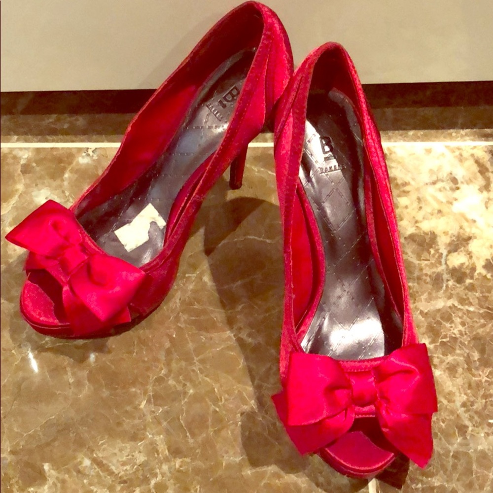 Red Heels with Bow